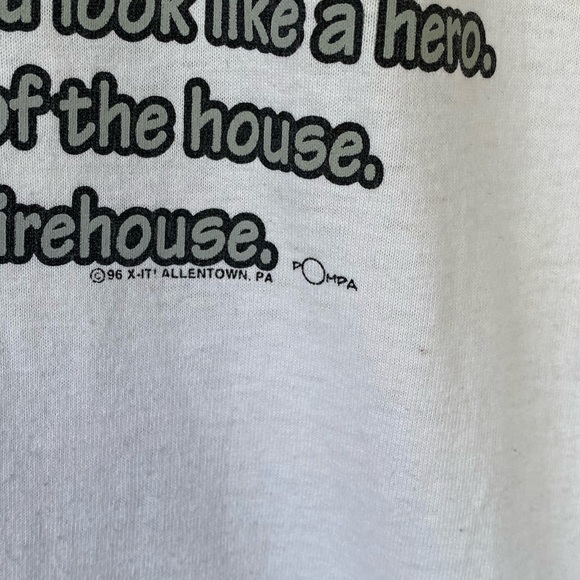 Vintage Fruit of the Loom Best Tee Unisex Thrashed Top 10 Reasons to be Fireman - Picture 5 of 6